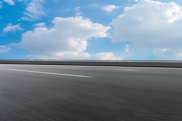 Road surface and sky cloud landscape..