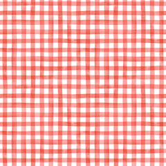 watercolor gingham check seamless pattern