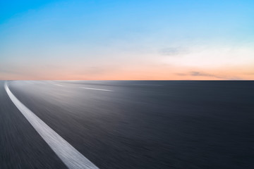 Road surface and sky cloud landscape..