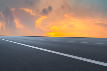 Road surface and sky cloud landscape..