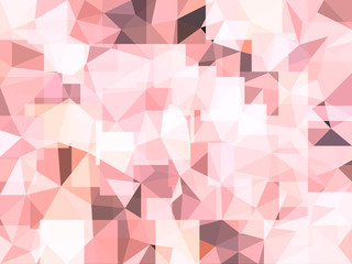 Vector Abstract Pastel Pink Background with Triangles. Vibrant Wallpaper in Low Poly Style. Vector illustration of Soft Fond Looks like Diamond or Gem. Backdrop of Jewel. Concept for Graphic Design