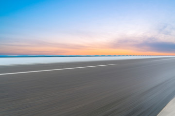 Road surface and sky cloud landscape..