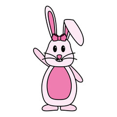 Fototapeta premium cute rabbit cartoon