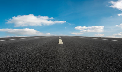 Road surface and sky cloud landscape..
