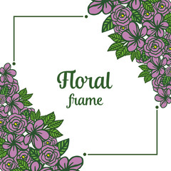 Vector illustration crowd frame floral very beautiful