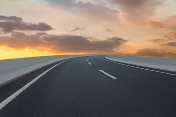 Road surface and sky cloud landscape..