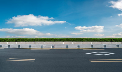 Road surface and sky cloud landscape..