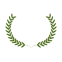 Isolated laurel wreath image. Vecor illustration design