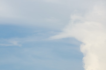 Fototapeta na wymiar white cloud on blue sky background
