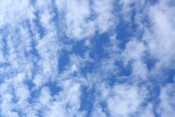 fluffy white cloud on blue sky background