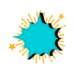 Isolated comic bubble chat image. Vector illustration design