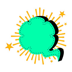 Isolated comic bubble chat. Vector illustration design