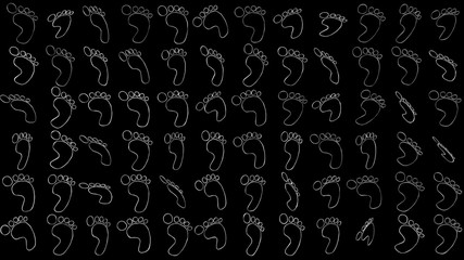 3d rendering of image of footprint with different angle