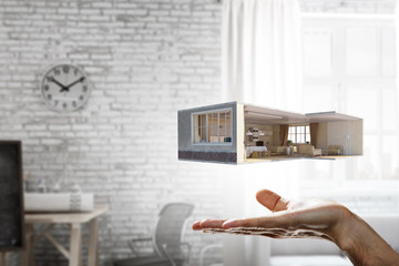 Your dream house design. Mixed media