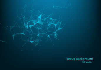 Abstract digital background. Big data visualization. Network connection structure. Science background.