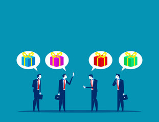 Business people with mobile shopping. Concept business vector, Online shop, Smartphone, technology.