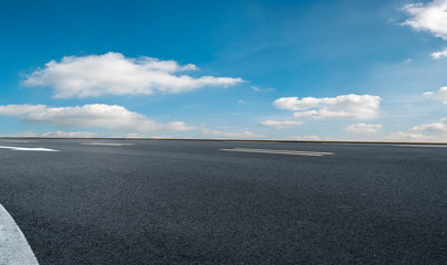 Road surface and sky cloud landscape..