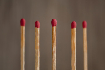 matches on black background