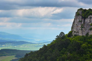 Naklejka premium Nature: Mountains and Sky Clouds