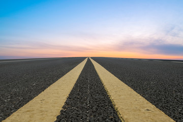 Road surface and sky cloud landscape..