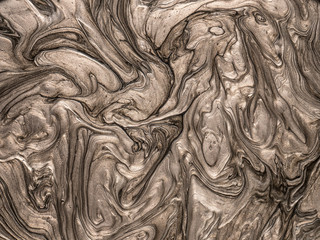 Metalic liquid surface texture