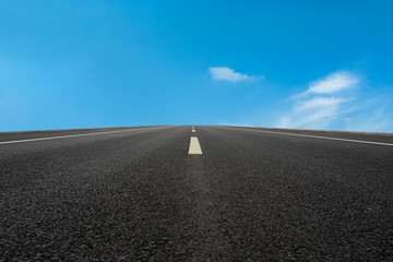 Road surface and sky cloud landscape..