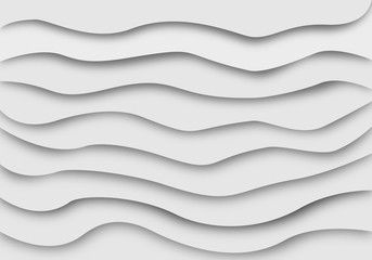 Abstract line waves layer background. Paper cut art design pattern.