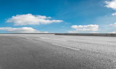 Road surface and sky cloud landscape..