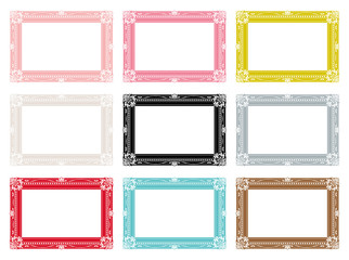 アンティーク額縁　カラフル　セット