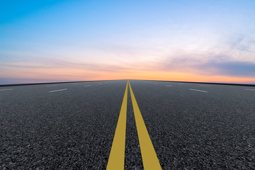 Road surface and sky cloud landscape..