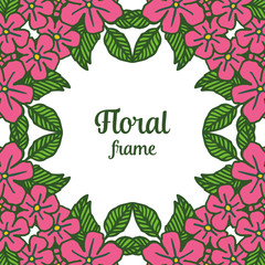 Vector illustration frame floral vintage card with background