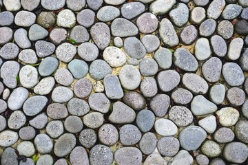 Beach pebble mosaic abstract horizontal background texture