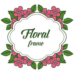 Vector illustration frame floral with background decorative design