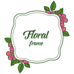 Vector illustration frame floral with background decorative design