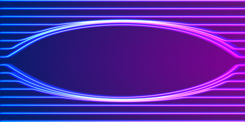 Neon lines background with glowing 80s new retro synthwave style
