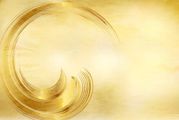 渦巻　金　和紙　背景