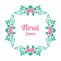 Vector illustration abstract decoration leaf flower frame