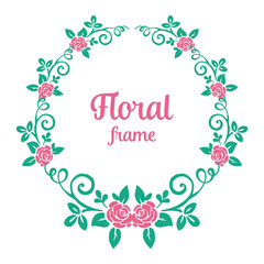 Vector illustration tosca leaves with ornate floral frame