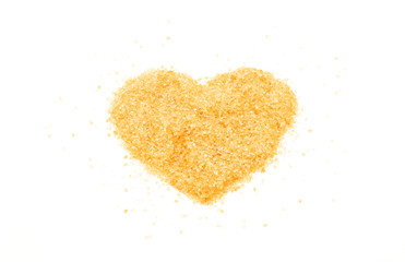 A heart sign by brown sugar