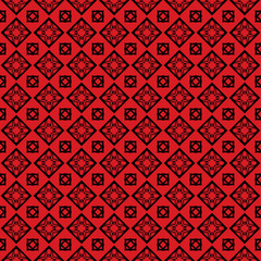 Seamless Geomteric Patterns. Vector Illustration. Hand Drawn Wrap Wallpaper, Cover Fabric, Cloth Textile Design. red black color
