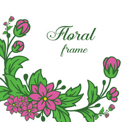 Vector illustration texture artwork purple floral frame very beautiful