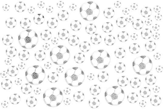 soccer ball pattern in white