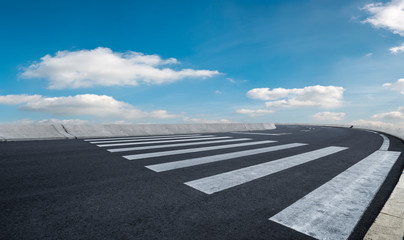 Road surface and sky cloud landscape..