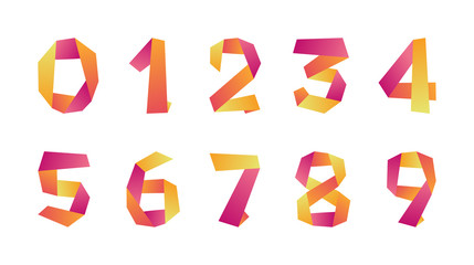 Numéros, chiffres, nombres en origami