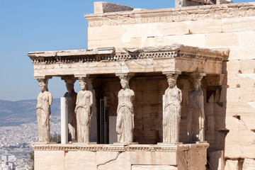 Obraz premium Details of the temple of Athena Polias at Acropolis in Athens