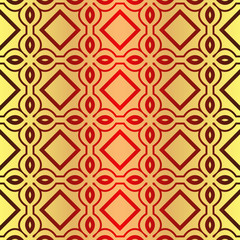 Beautiful Seamless Geometric Ornament Vector Illustration. Abstract. Sunrise color