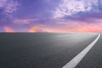 Road surface and sky cloud landscape..