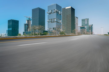 Fototapeta na wymiar Urban Road, Highway and Construction Skyline