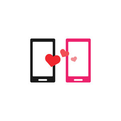 Online dating icon design template vector isolated