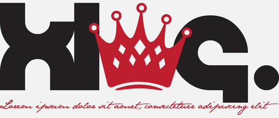 "King" word. Modern Calligraphy Lettering isolated with Solid Color Background, Vector Illustration.